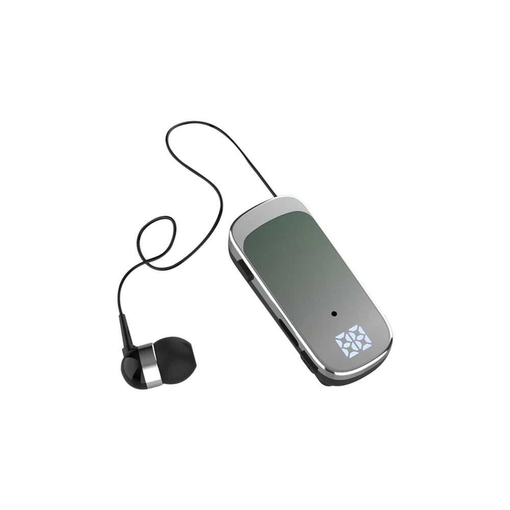 K65 Fashion Bluetooth Headset Business Retractable Lavalier Type Earphone Single Ear Hands Free with Wire Super Long Standby