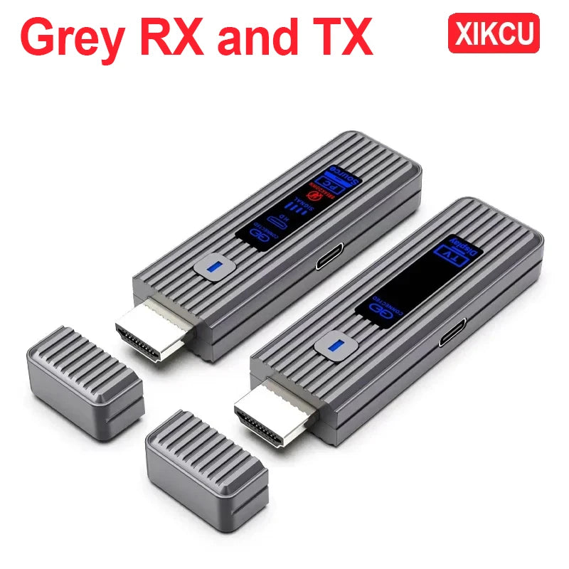 XIKCU Wireless HDMI-Compatible Video Transmitter and Receiver Extender TV Stick Dongle Adapter For Camera Laptop To Projector TV