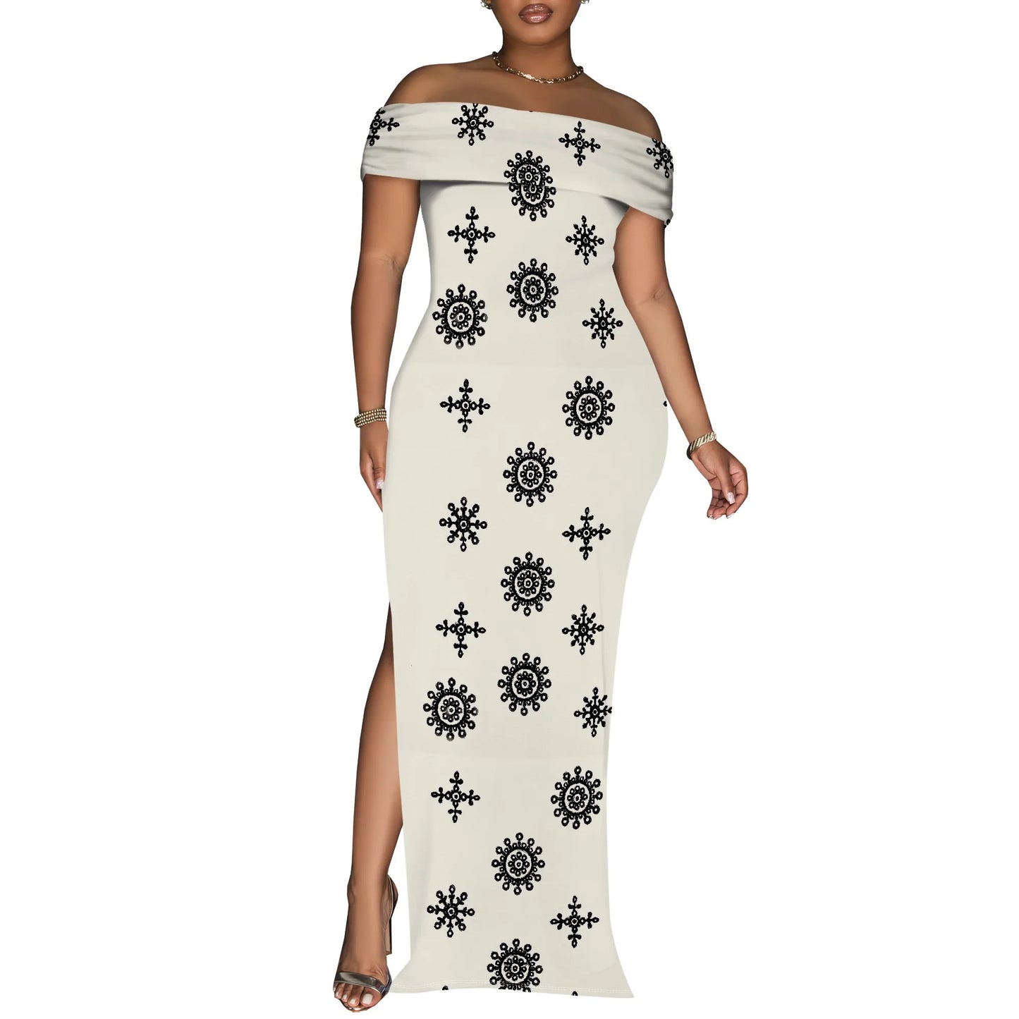 Women's Maxi Dresses Short Sleeve Floral Solid Summer Beach Dress Casual Loose   Side Split Long Dress with Pockets