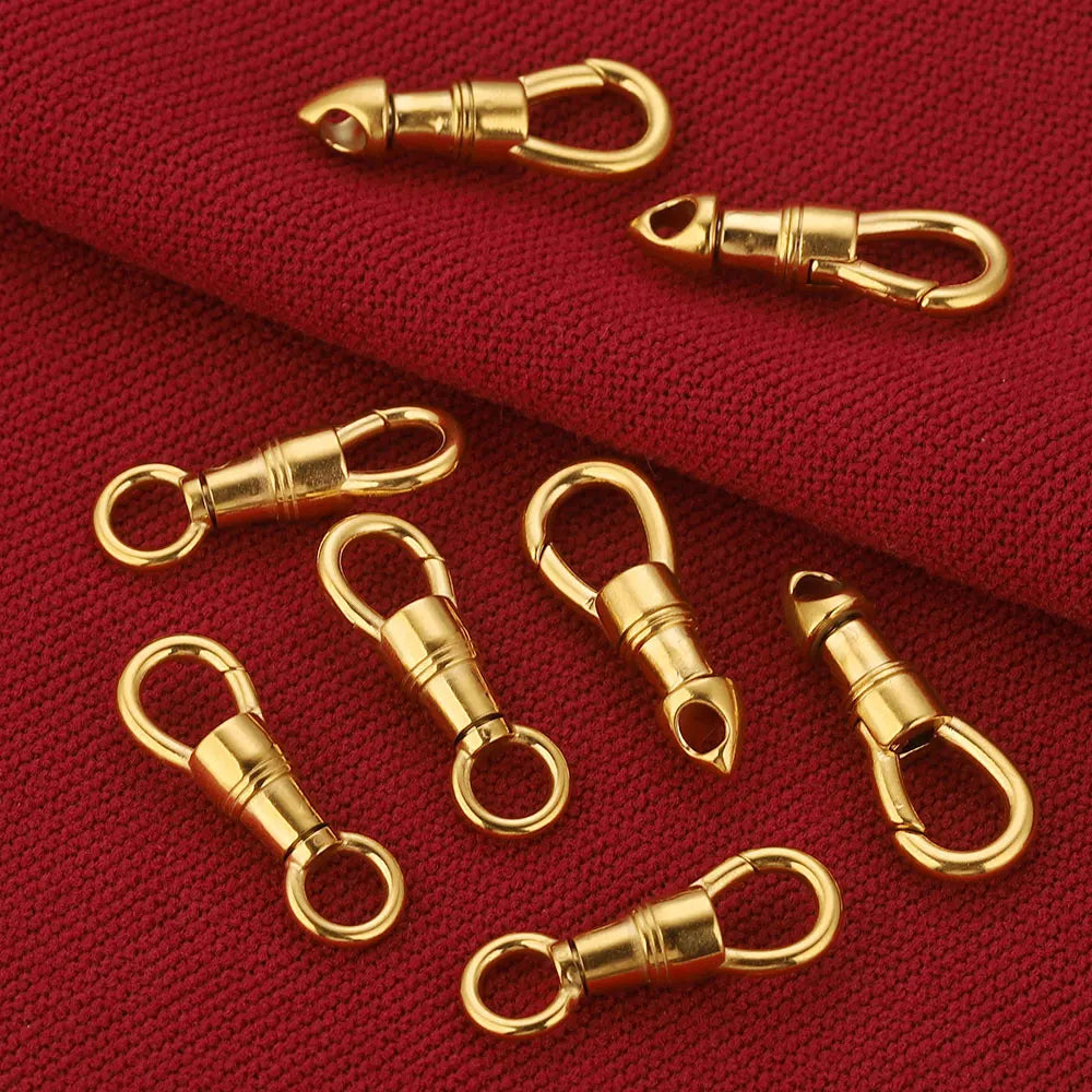 2pcs/lot Stainless Steel Bag Key Chain Hook Clasps Lobster Clasp Hooks Connectors for DIY Jewelry Making Supplies Accessories