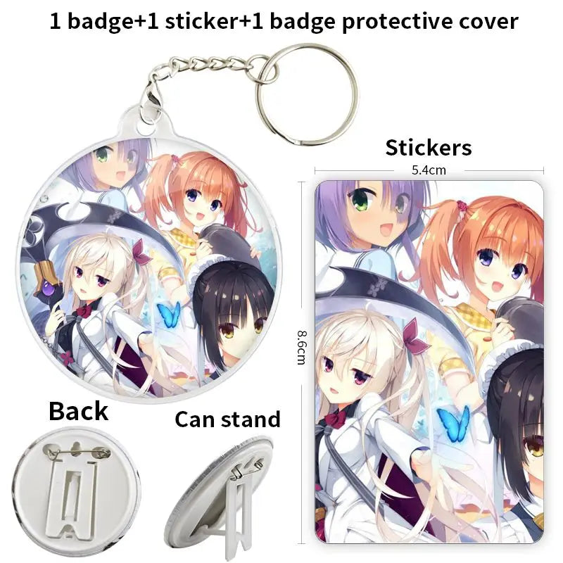 Cafe Stella and the Reapers Butterflies Game Anime Character Badge Brooch anchor Peripherals Pin Cartoon Jewelry