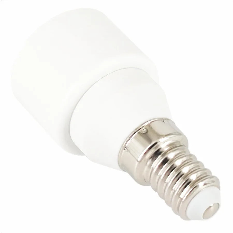 E14 to US 3Prong Outlet Adapter Light Bulb Socket Converter Polarized Fireproof ABS Compact White Design 2 Pcs Per Pack