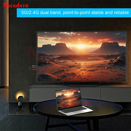 Wireless HDMI-Compatible Extender Video Transmitter Receiver 100M 1TX to 2RX Wifi Display TV Stick Dongle Adapter for PC TV