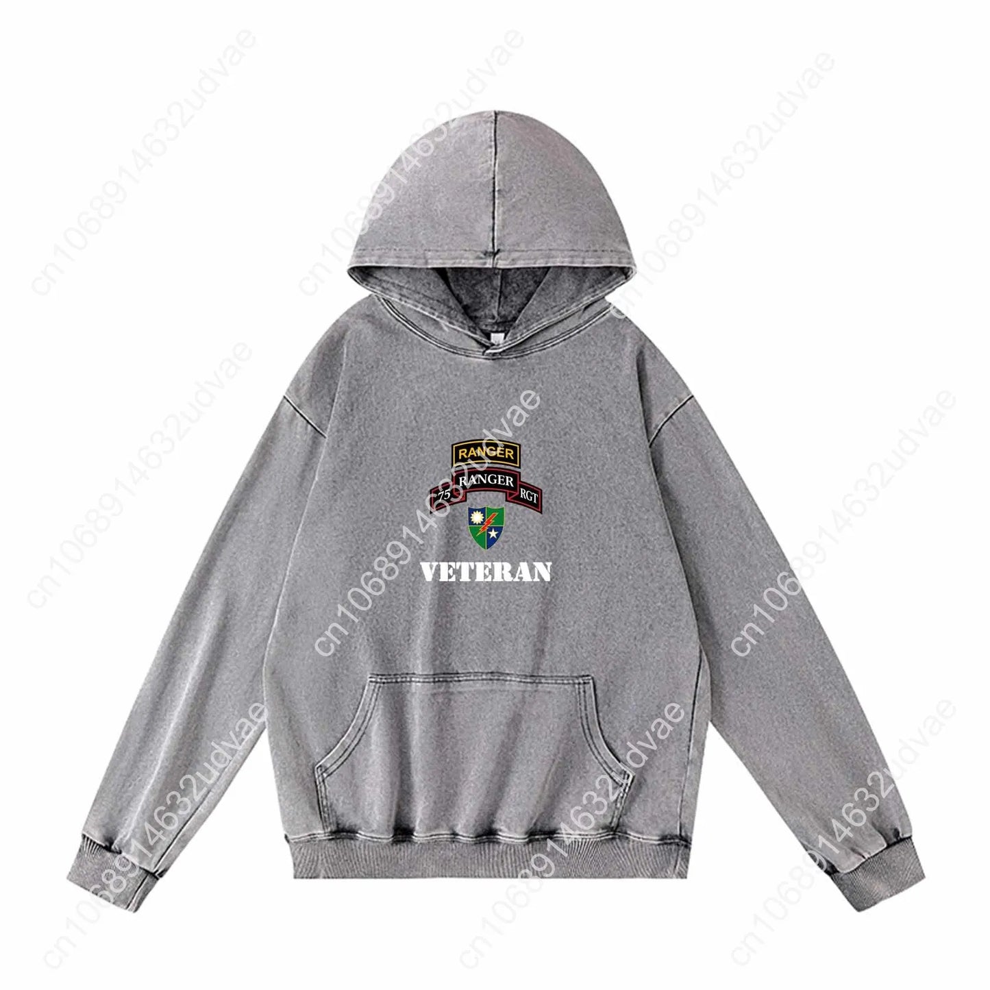 Army 75th Ranger Veteran Hoodies Retro Hooded Sweatshirt Man Woman Teenager Vintage Pullover Sweat Shirt with Customized Tops