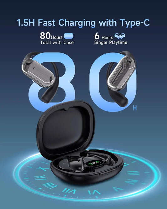 UYUXIO Ai Translation Earbuds Real Time Translator Headphones 144 Languages Open Ear Translating Wireless Earphones for Travel