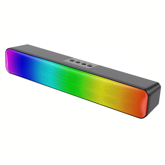 RGB Wireless Speaker Bluetooth 3D Stereo Sound Bar USB Powered Music Player Double Speaker High Volume for PC Laptop