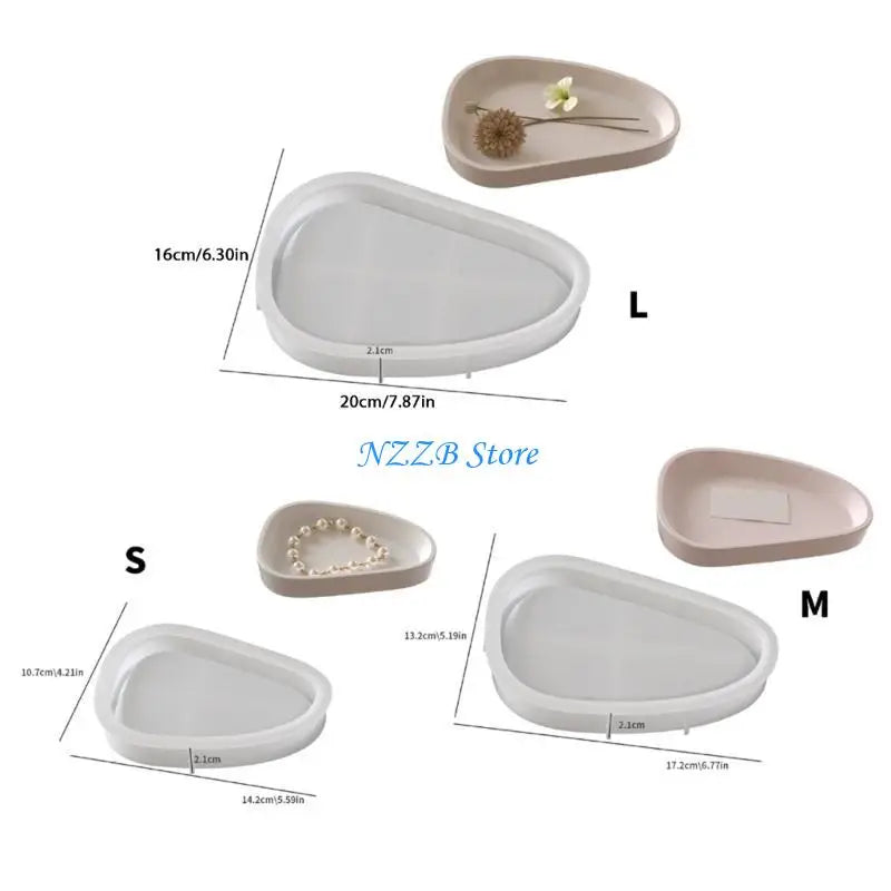 T21F Sturdy Silicone Oval Plate Tray for Cafes and Dining Setting Flexible Materials