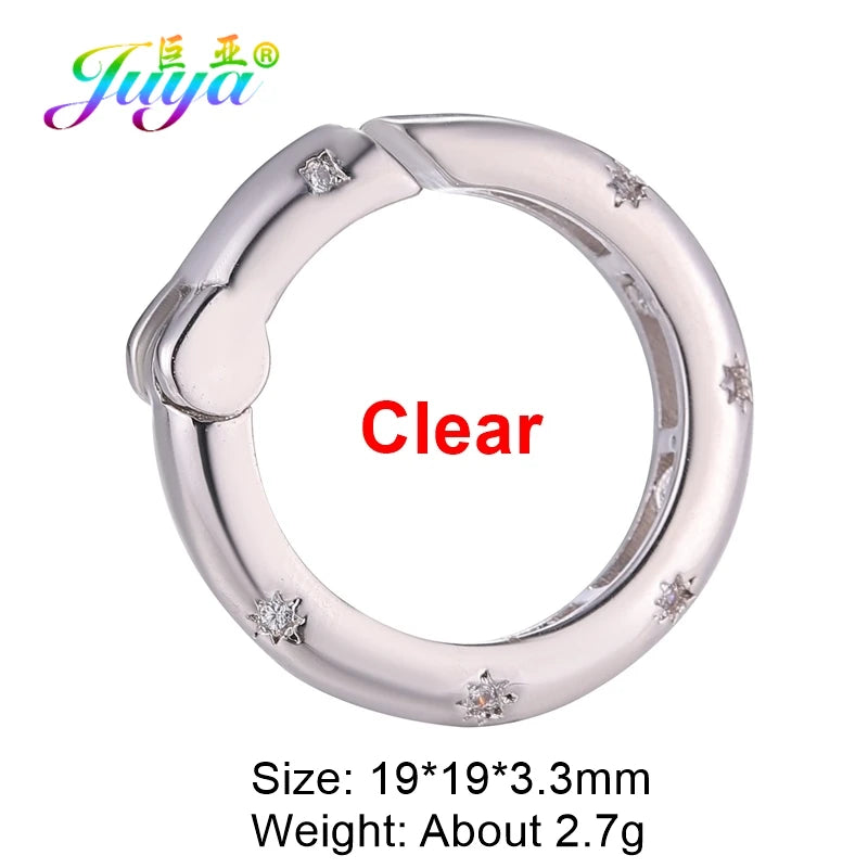 Juya DIY Decoration Carabiner Fastener Spring Lobster Screw Locket Clasps Accessories For Keychain Necklace Making