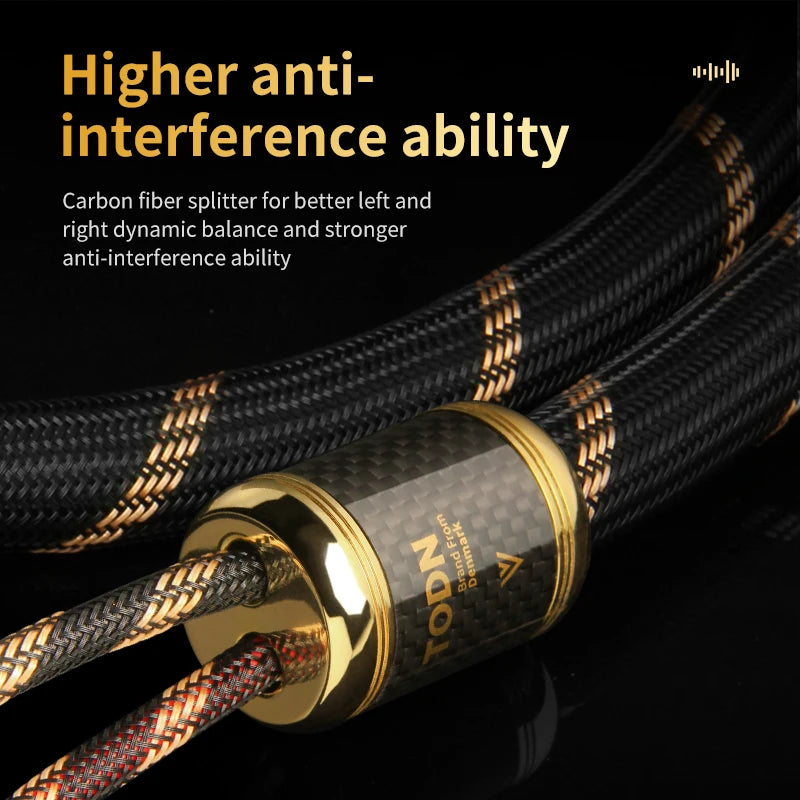 TODN 1 pair speaker cable high end hifi audio cable 6N OCC speakers CABL replaceable banana plug Yplug Connecting the amplifier