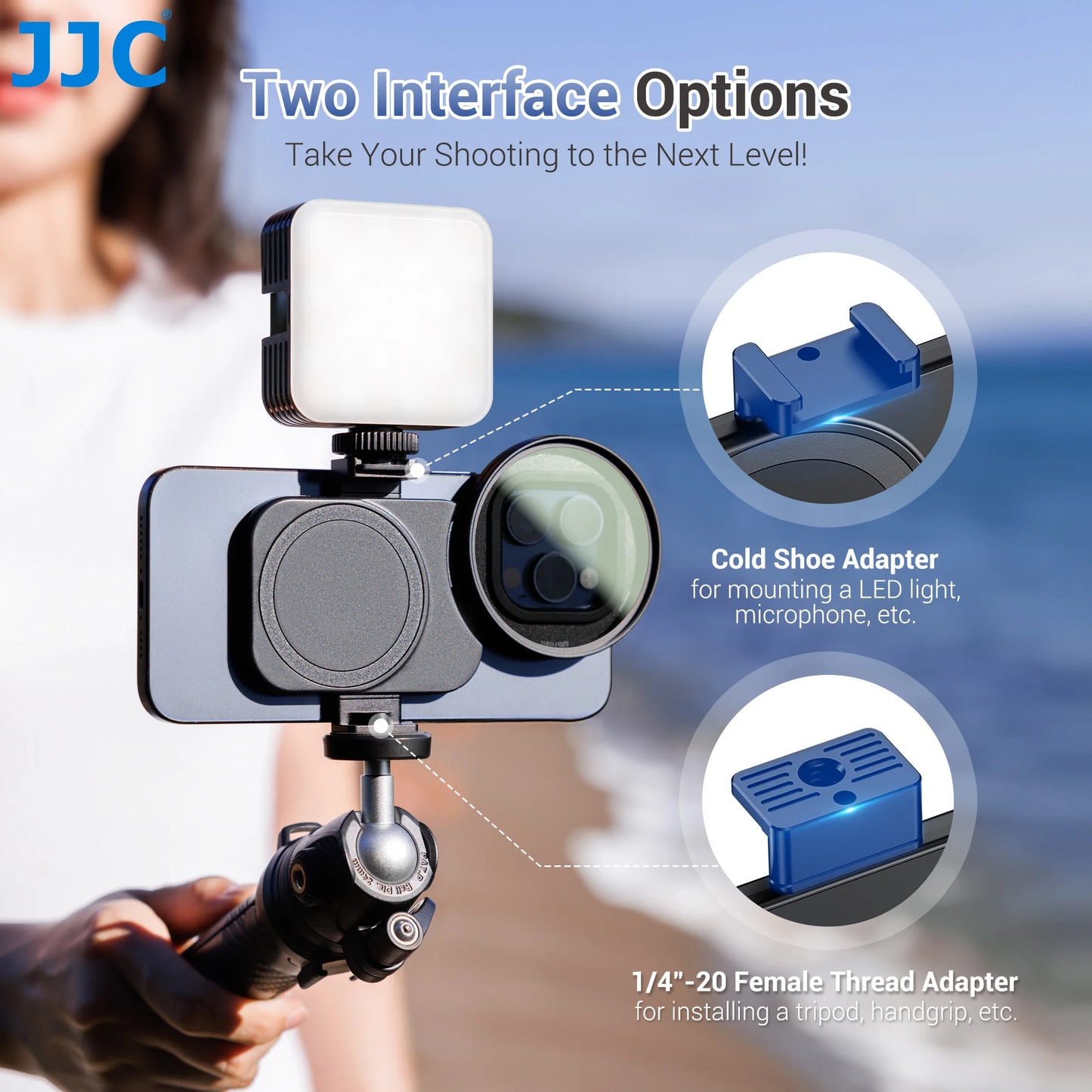 JJC 67mm Magnetic Phone Lens Filter Adapter ND2-128 Filter Set for iPhone 16 15 14 Pro Pro Max Plus Phone Lens Filter with Pouch