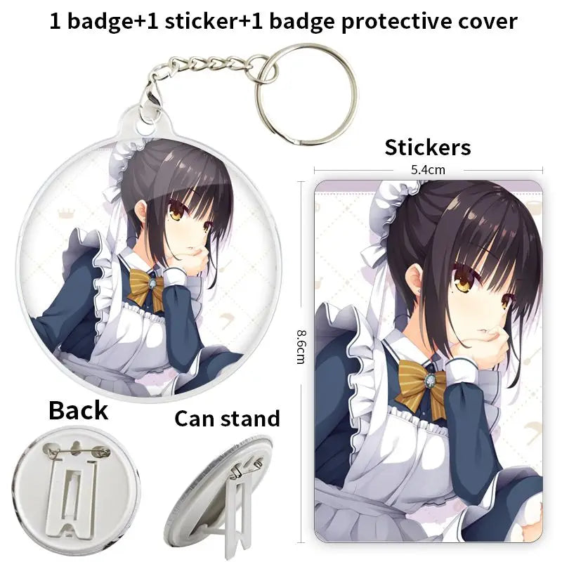 Cafe Stella and the Reapers Butterflies Game Anime Character Badge Brooch anchor Peripherals Pin Cartoon Jewelry