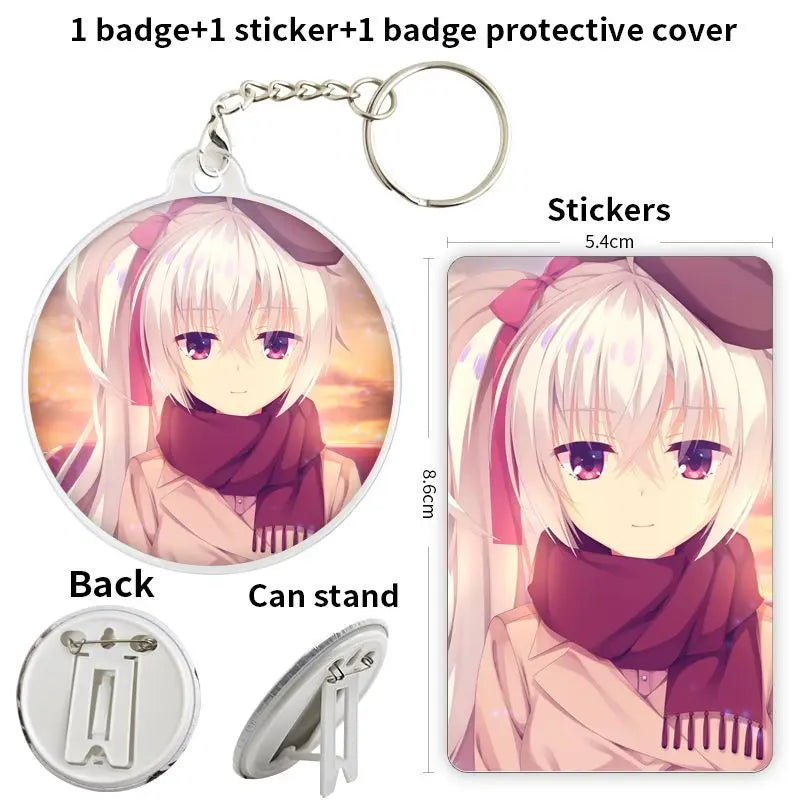 Cafe Stella and the Reapers Butterflies Game Anime Character Badge Brooch anchor Peripherals Pin Cartoon Jewelry