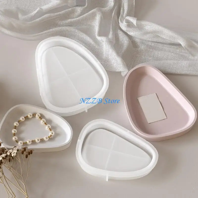 T21F Sturdy Silicone Oval Plate Tray for Cafes and Dining Setting Flexible Materials