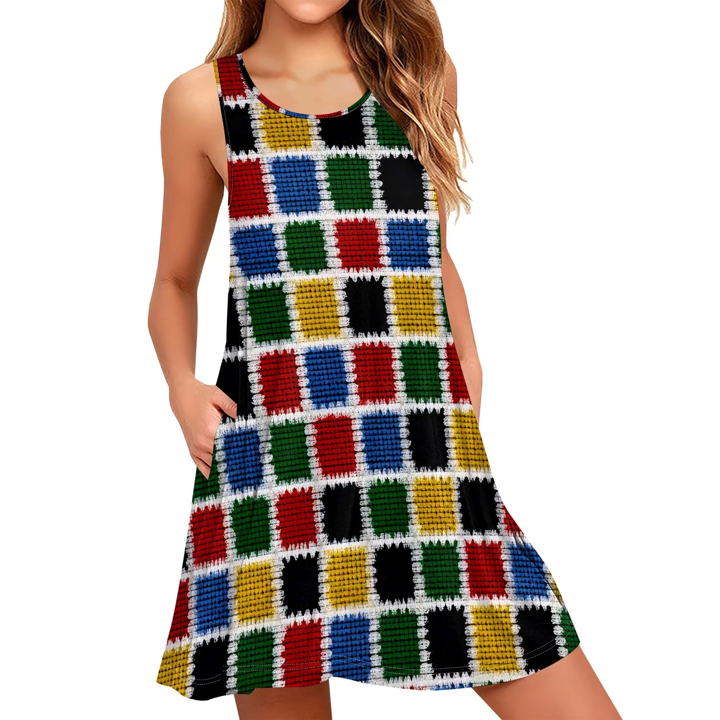 Women Summer Casual Swing T Shirt Dresses Beach Cover up Loose Dress