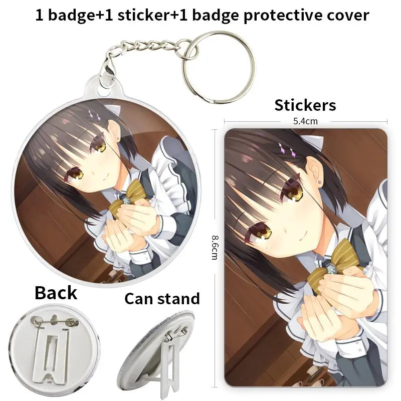 Cafe Stella and the Reapers Butterflies Game Anime Character Badge Brooch anchor Peripherals Pin Cartoon Jewelry