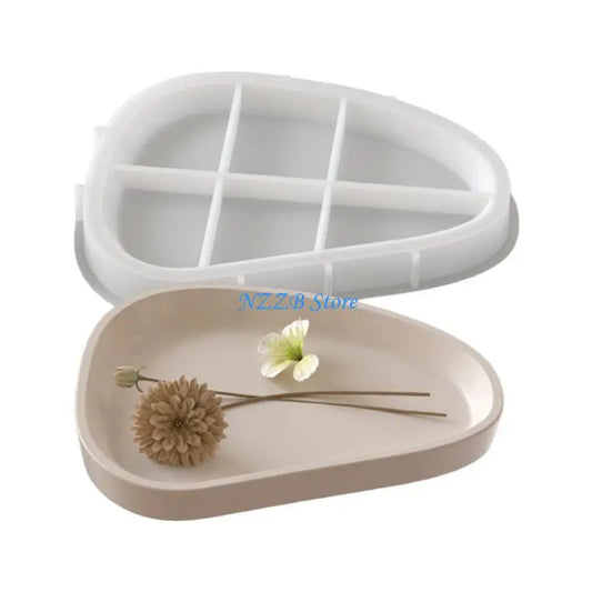 T21F Sturdy Silicone Oval Plate Tray for Cafes and Dining Setting Flexible Materials