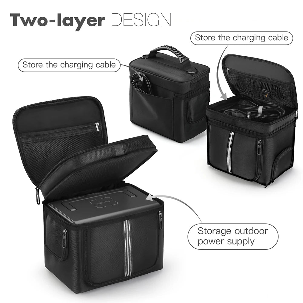 Portable Travel Case with Handle Travel Carrying Case Power Station Storage Case for BLUETTI EB3A 268Wh LiFePO4 Battery Backup