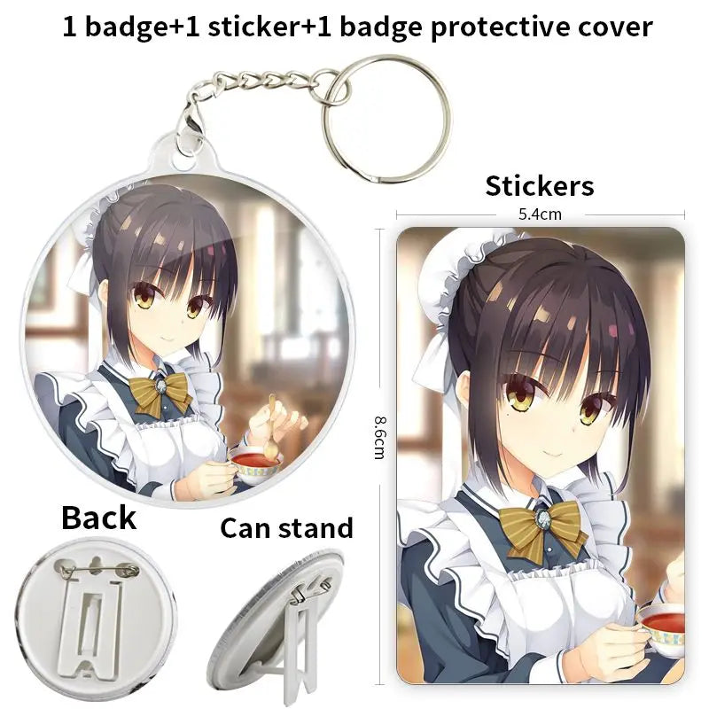 Cafe Stella and the Reapers Butterflies Game Anime Character Badge Brooch anchor Peripherals Pin Cartoon Jewelry