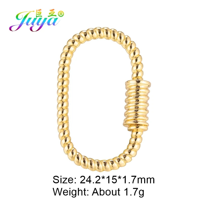 Juya DIY Decoration Carabiner Fastener Spring Lobster Screw Locket Clasps Accessories For Keychain Necklace Making