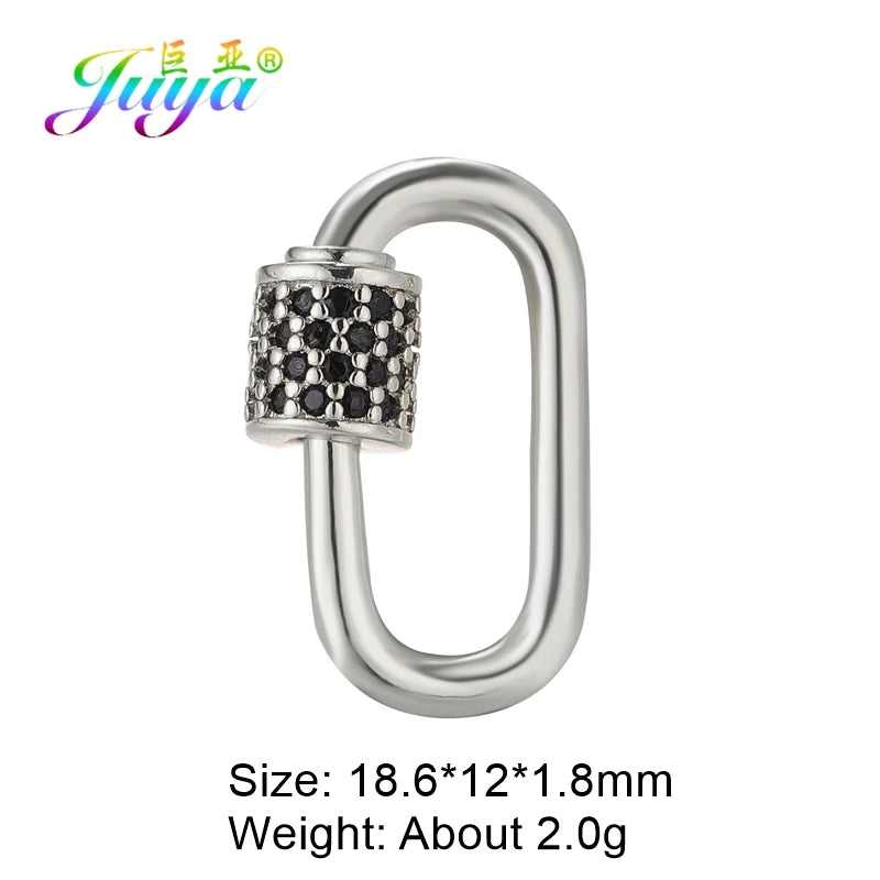 Juya DIY Decoration Carabiner Fastener Spring Lobster Screw Locket Clasps Accessories For Keychain Necklace Making