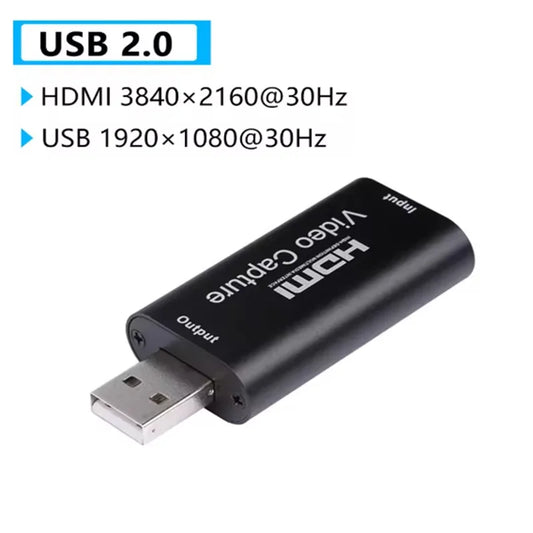 USB 2.0 HDMI-Compatible Video Capture Card Streaming Board Capture 1080P Card Grabber Recorder Box for PS4 Game DVD Camera