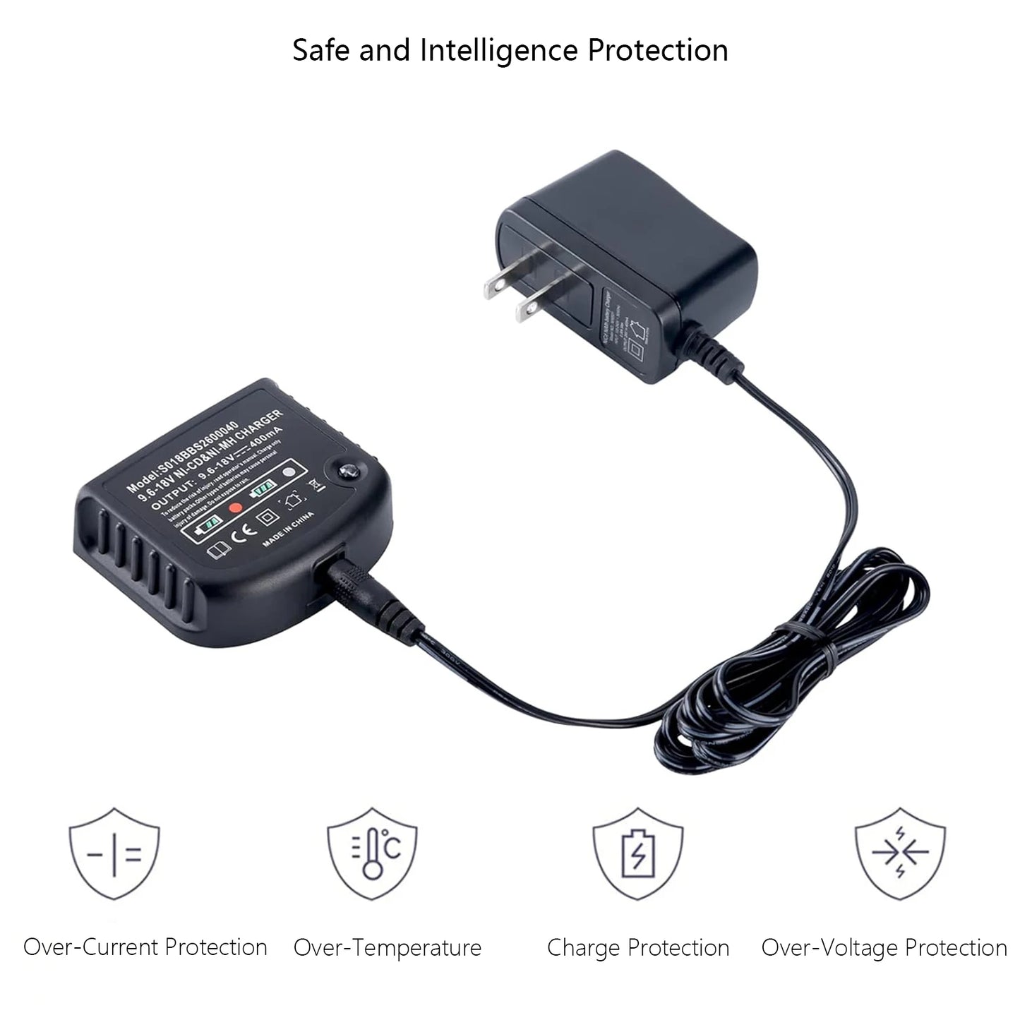 9.6V-18V Ni-Mh Ni-CD Battery Charger For Black and Decker HPB18-OPE HPB18 HPB14 HPB12 BD18PS BD18PSK BD518TBF BDC418K-2 BDCS1800