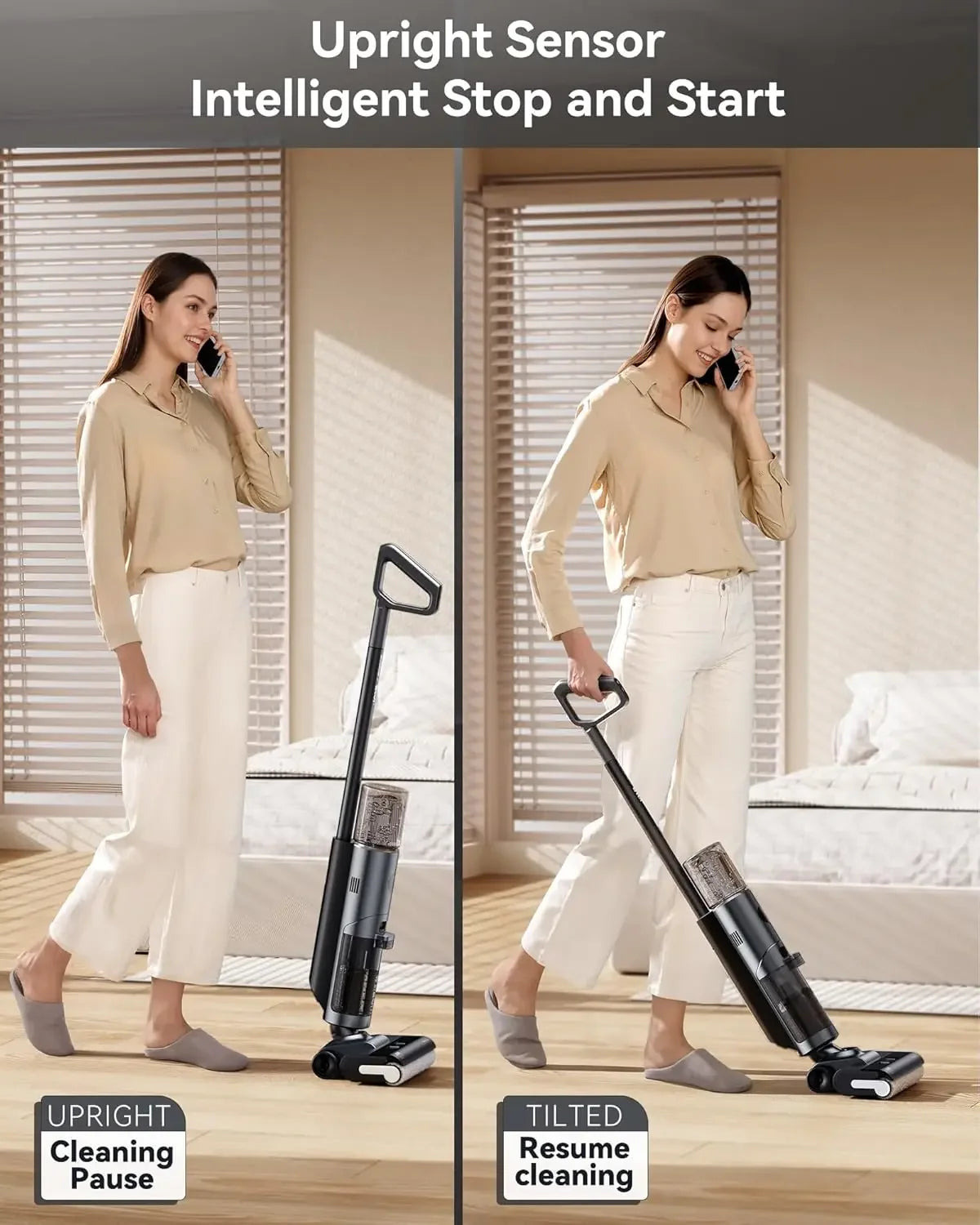 ED12 PRO Cordless Wet Dry Vacuum Cleaner, Vacuum Mop All-in-One with Hot Air Drying Self-cleaning,