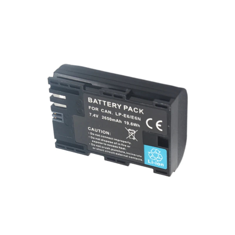2650mAh LP-E6N LPE6N Camera Battery For Canon EOS R 5D Mark IV III 90D 80D 70D 60D 60Da 5DS 5DSR 6D 5D 7D Mark II