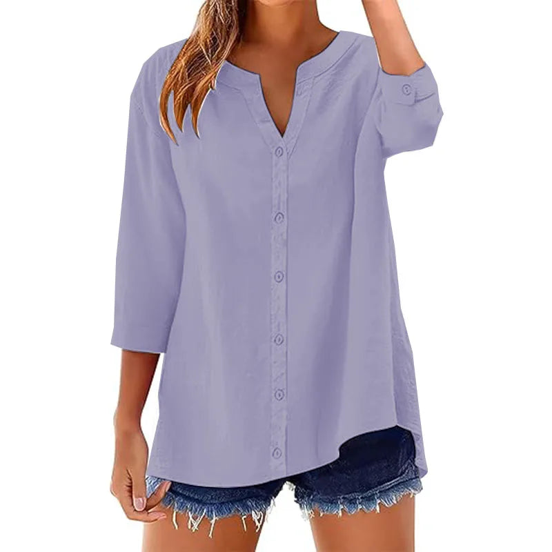 Women's Casual Blouses Business Long Sleeve Shirts