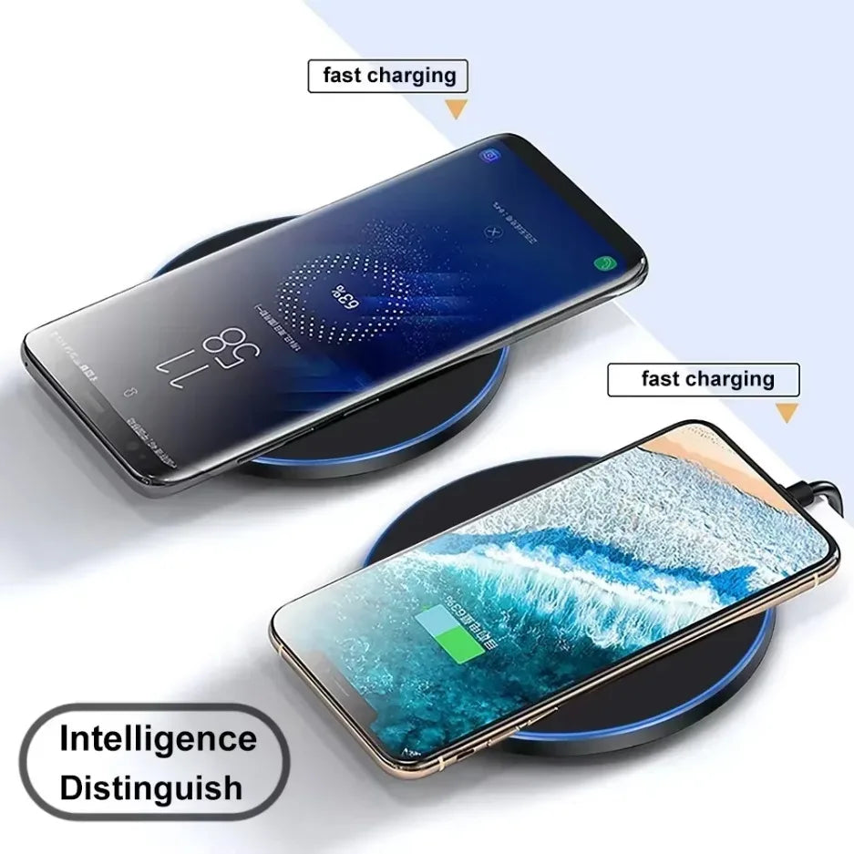 Wireless Charger Pad Stand Mobile Phone Chargers Fast Charging Dock Station For iPhone 16 15 14 13 12 Samsung S24 S23 S22 Xiaomi