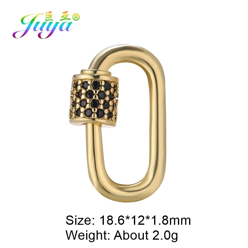 Juya DIY Decoration Carabiner Fastener Spring Lobster Screw Locket Clasps Accessories For Keychain Necklace Making