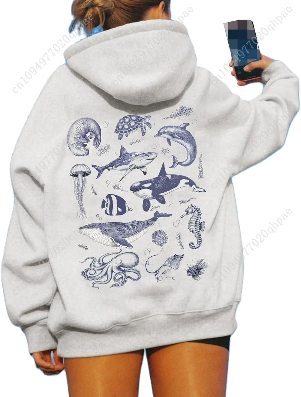 Cute Hoodies for Teen Girls Women Y2k Floral Graphic Oversized Sweatshirt Long Sleeve Aesthetic Preppy Clothes