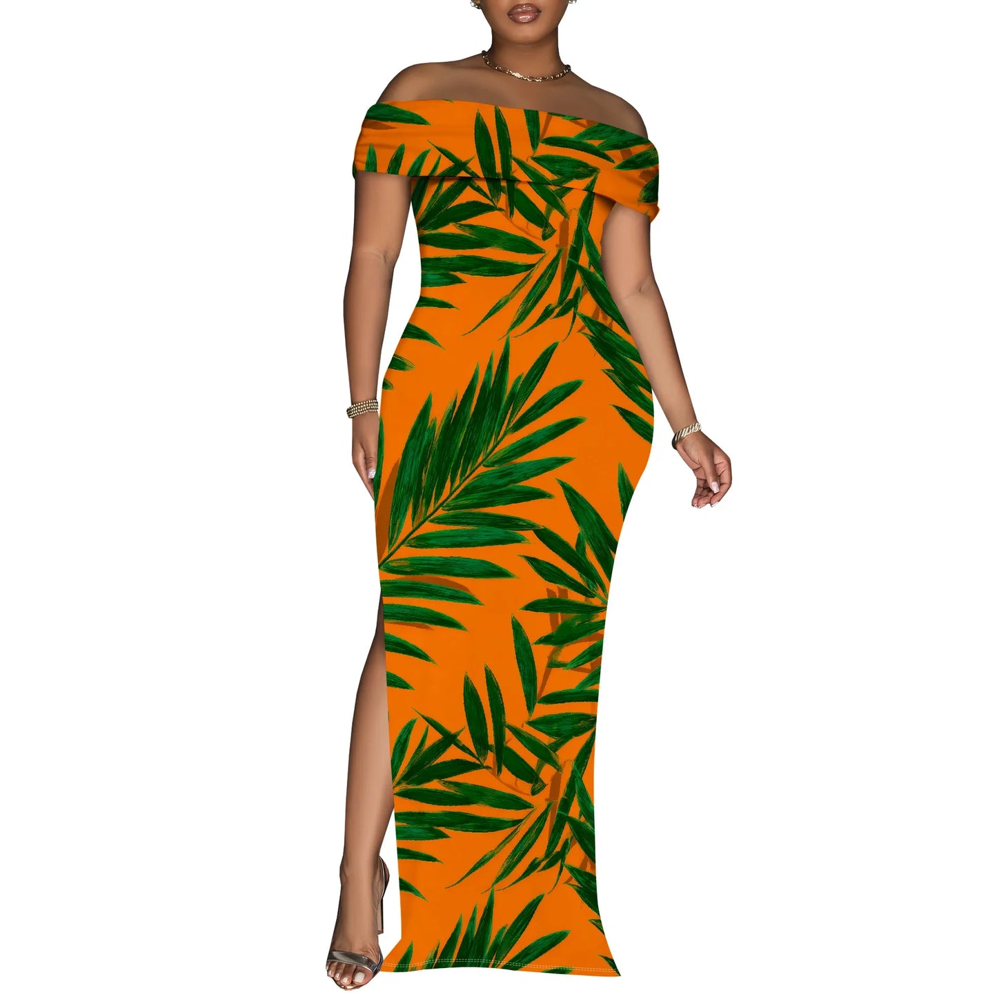 Women's Maxi Dresses Short Sleeve Floral Solid Summer Beach Dress Casual Loose   Side Split Long Dress with Pockets