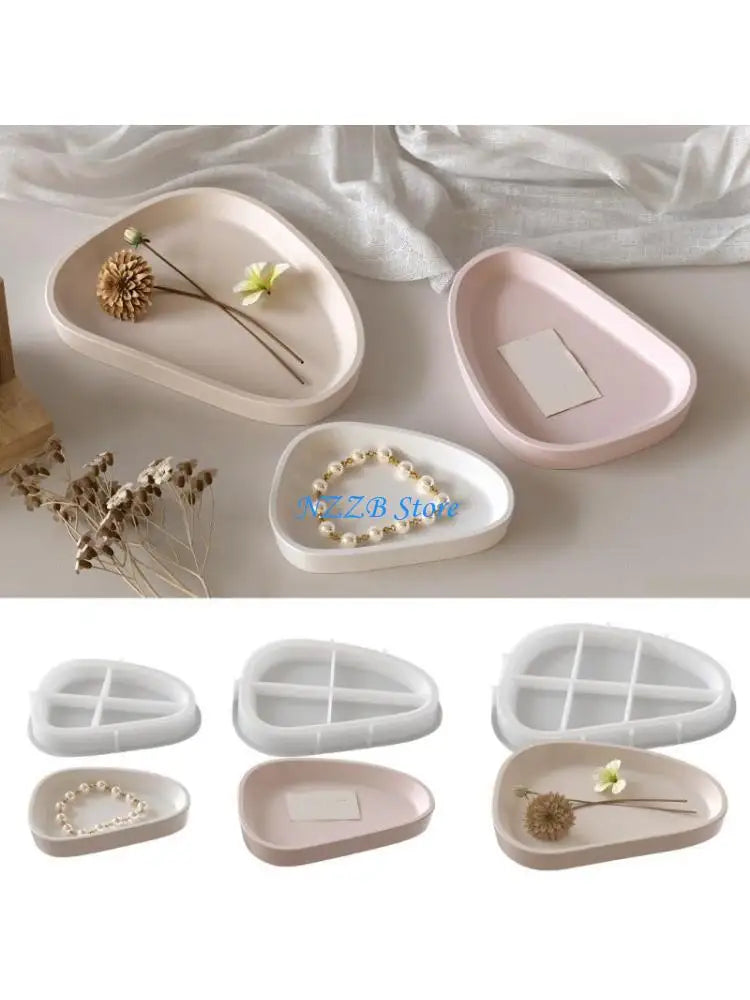 T21F Sturdy Silicone Oval Plate Tray for Cafes and Dining Setting Flexible Materials